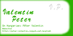 valentin peter business card