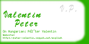 valentin peter business card